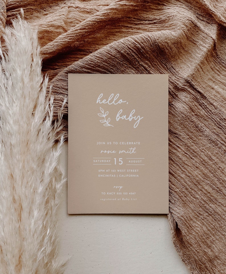 Gender Neutral Baby Shower Invitation Suite Template Printable Etsy