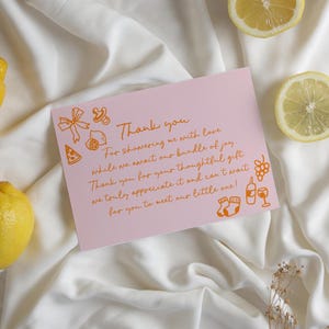 Ciao Baby Shower Thank You Card Template, Italian Baby Shower Thank You | HD4 Pink