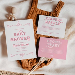 Western Baby Shower Invitation Boho Desert Baby Shower Southwestern Cowgirl Instant Download Wild West Baby Shower Cow Girl | Dakota