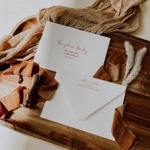 Modern Minimalist Printable Wedding Envelope Template Wedding Envelope Address Template  | Bloom