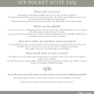Modern Gold Pocket Wedding Invitation Set Elegant Wedding Suite Pocketfold Romantic Gold Wedding Invitation Template | Julia immagine 5