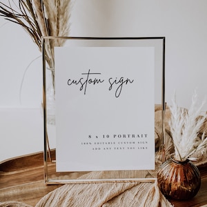 Custom Wedding Sign Template Printable Custom Sign Template Modern Printable Editable Wedding Sign Wedding Sign  | Lia