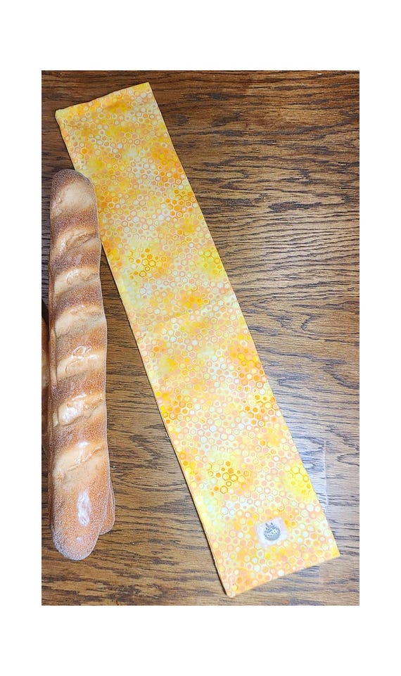 Gold Honeycomb Baguette Bread Bag