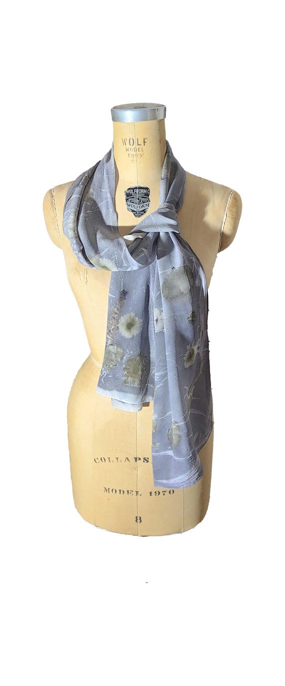 Indigo Skies -  Botanical print scarf