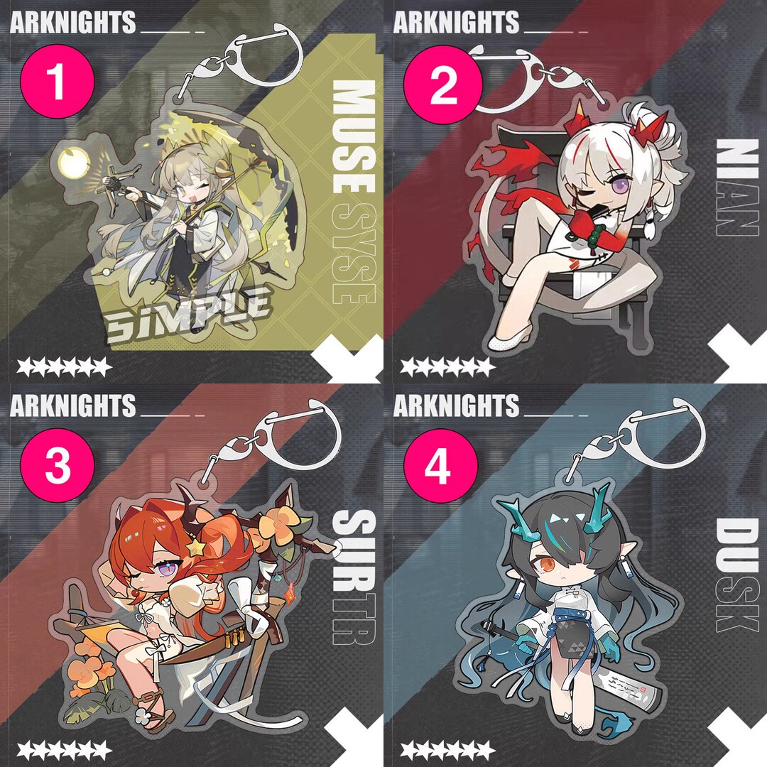 Acrylic Keychain Anime Accessories Gift New Cool Arknights Cute Muse ...
