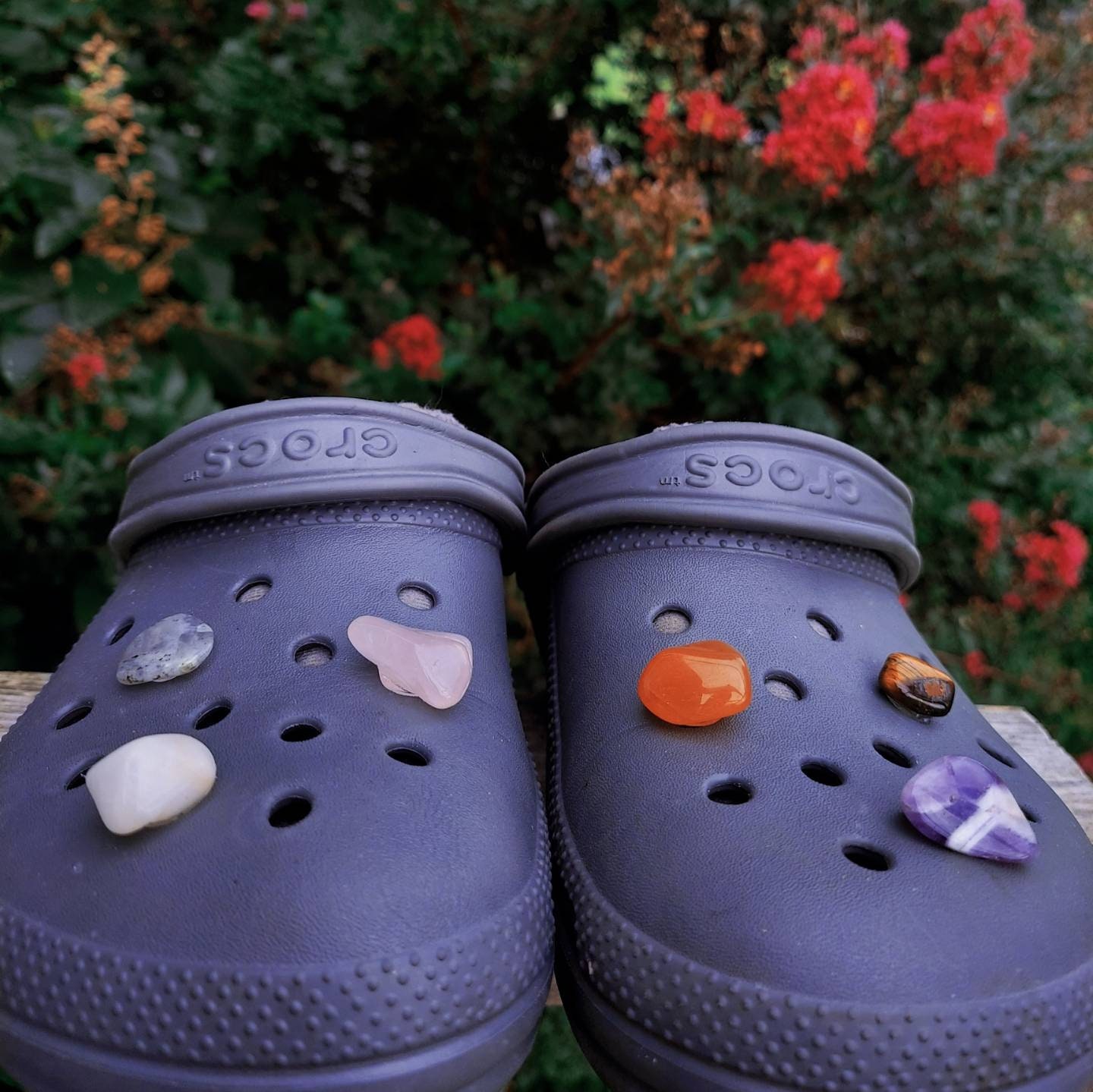 Clog Rocks / Handmade Crystal Clog Charms / Amethyst, Rose Quartz, Gr…