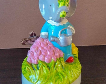 Babar Musical Elephant  "Oh, What a Beautiful Morning" by Schmid / Hand Painted