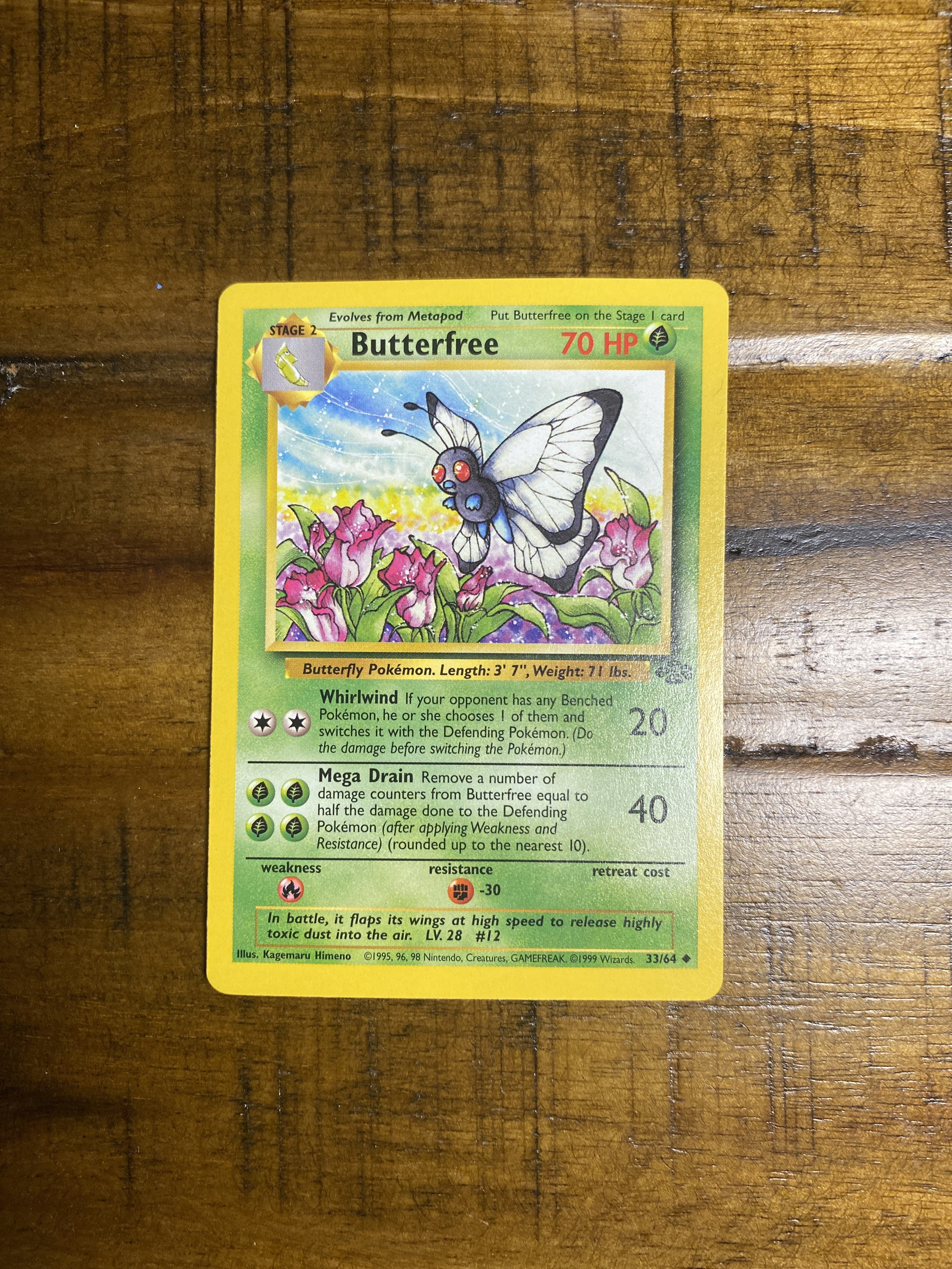 1999 Pokémon Jungle Set Butterfree Near Mint Etsy