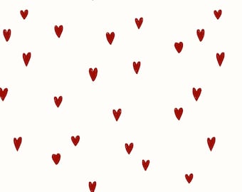 Red Heart Seamless Design - Pattern Design, Digital File Clipart. Minimalist, Valentines Day.  Personal and Commercial Use.