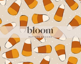 Halloween Candy Corn Seamless Design, Pattern File, Neutral