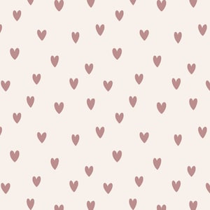 Dusty Rose Herzen Musterdesign Digitale Datei Clipart. Rosa Herz auf Knochen, Minimalist, niedlich gemasert.  Persönliche und Kommerzielle Nutzung.