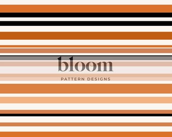 Halloween Stripes Seamless Design, Pattern File, Orange and Black Striped Coordinate
