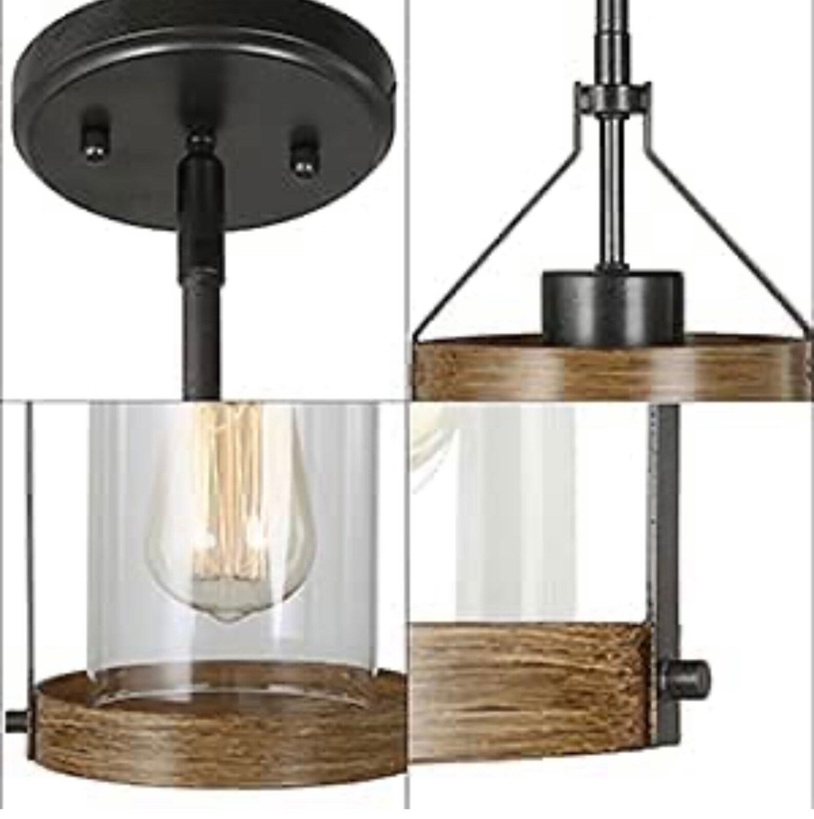 Rustic Farmhouse Wood Vintage Hanging Ceiling Pendant Light | Etsy