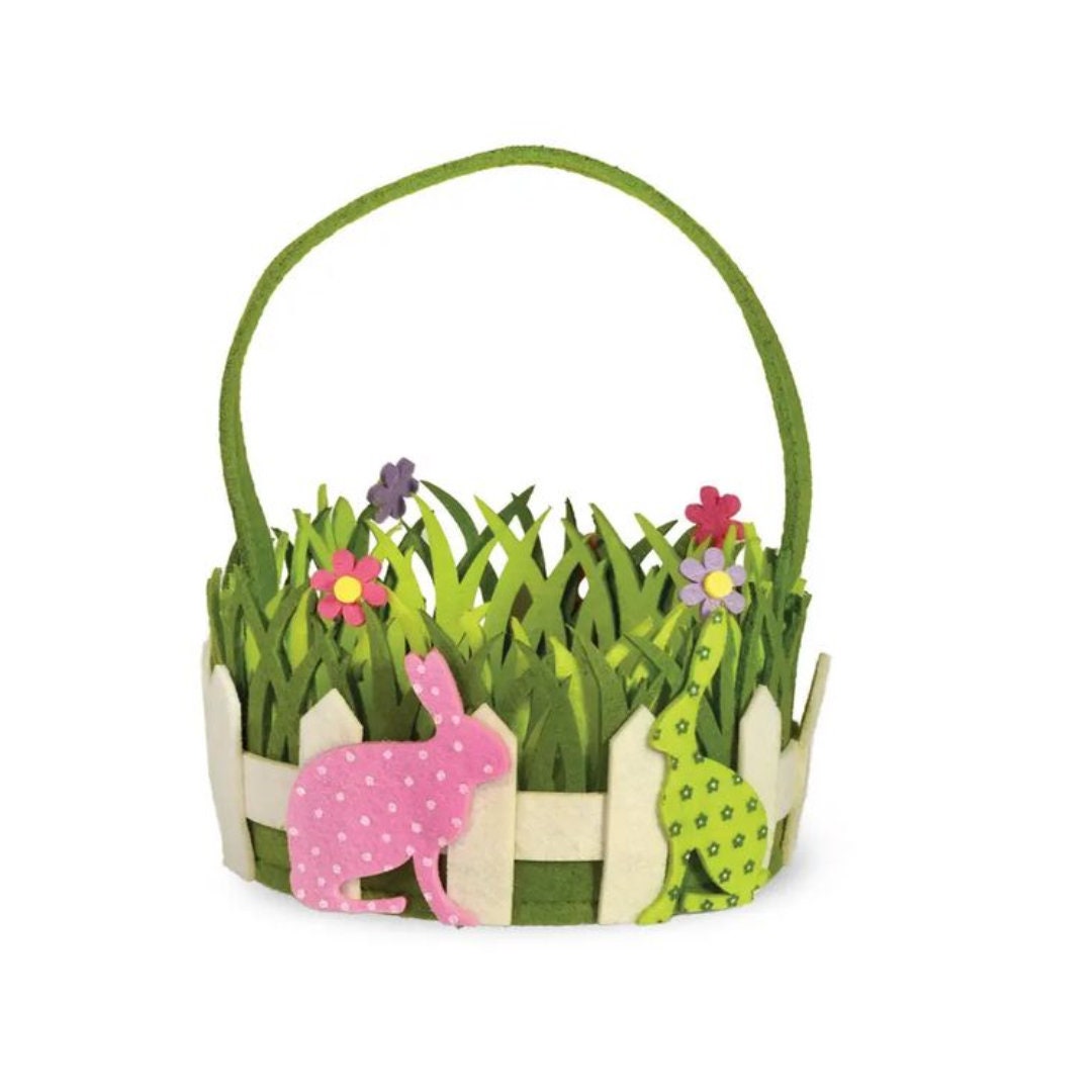 Polka Dot Felt Bunny Easter Basket Etsy