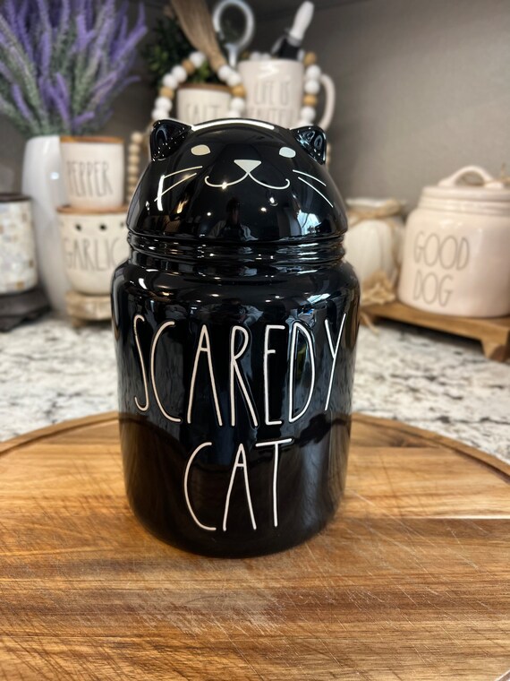 Rae Dunn Scaredy cat Canister