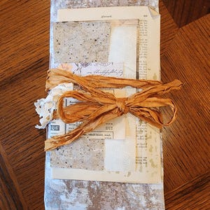 Grungy, Shabby Neutral Tattered Girls 3-Signature Junk Journal - Great Gift!