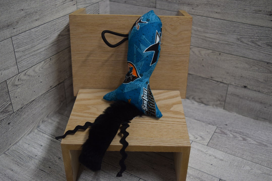 San Jose Sharks Cat Toy Handmade Hockey Catnip Stuffed Fish Etsy