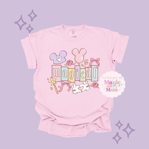 Cute Disnyland Shirt, Cute Disneyworld Shirts, Magical Shirt For Women, Pink Magic Kingdom Shirt, Disneyland Shirt For Girl, Pink Disney