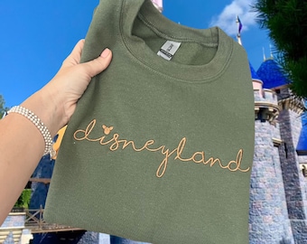 Disneyland Embroidered Sweater, Disneyland Sweatshirt, Disneyland Shirt, Disneyland Sweatshirt Women, Disneyland Mickey, Disneyland Sweater