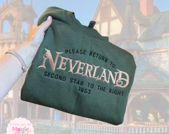 Sudadera bordada de Neverland: Segunda estrella a la derecha, 1953