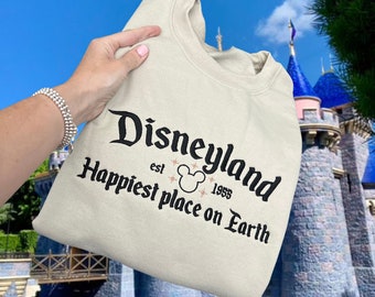 Disneyland Embroidered Sweater, Disneyland Sweatshirt, Disneyland Shirt, Disneyland Sweatshirt Women, Disneyland Mickey, Disneyland Sweater