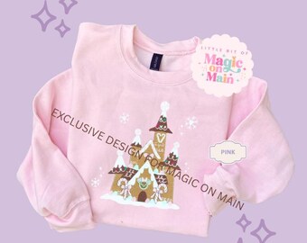 Disneyland Christmas Sweatshirt, Disneyland Christmas Shirt, Disneyland Embroidered Sweater, Disneyland Gingerbread, Disney Gingerbread
