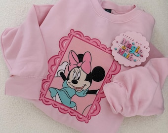 Disneyland Bow Shirt, Disneyland Bow Sweater, Pink Disneyland Sweater, Pink Disneyland Sweatshirt, Cute Disneyland Sweatshirt, Cute Disney