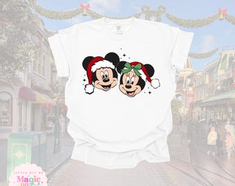 Mickey Minnie Christmas T-Shirt: Holiday Couple Apparel