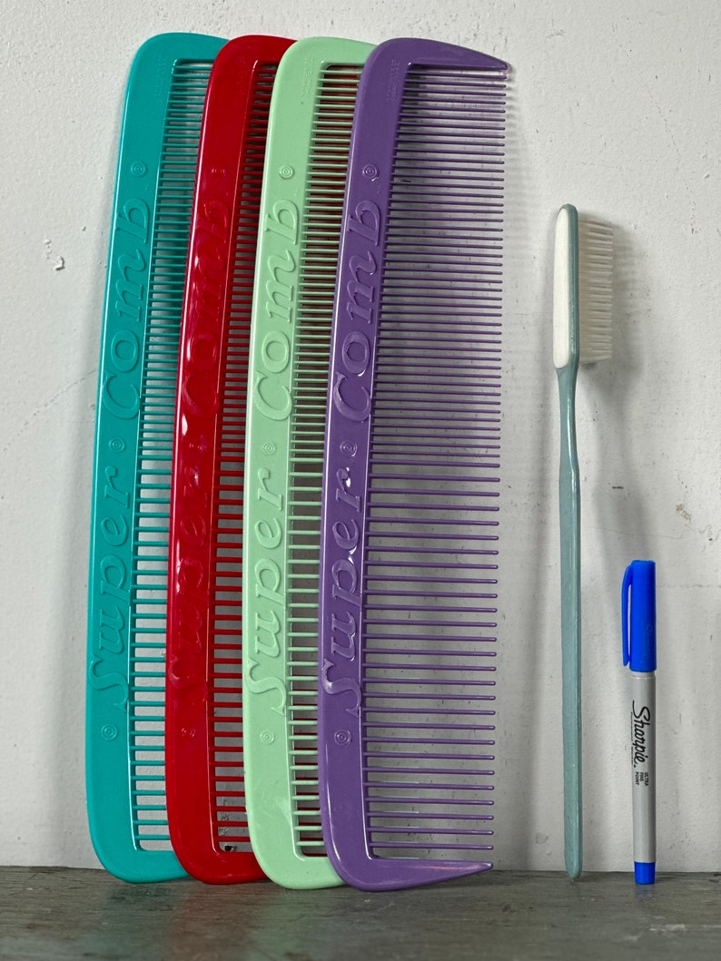 Vintage New Old Stock 1960s SUPER COMB - Hairdresser Barber Gift - XL ...
