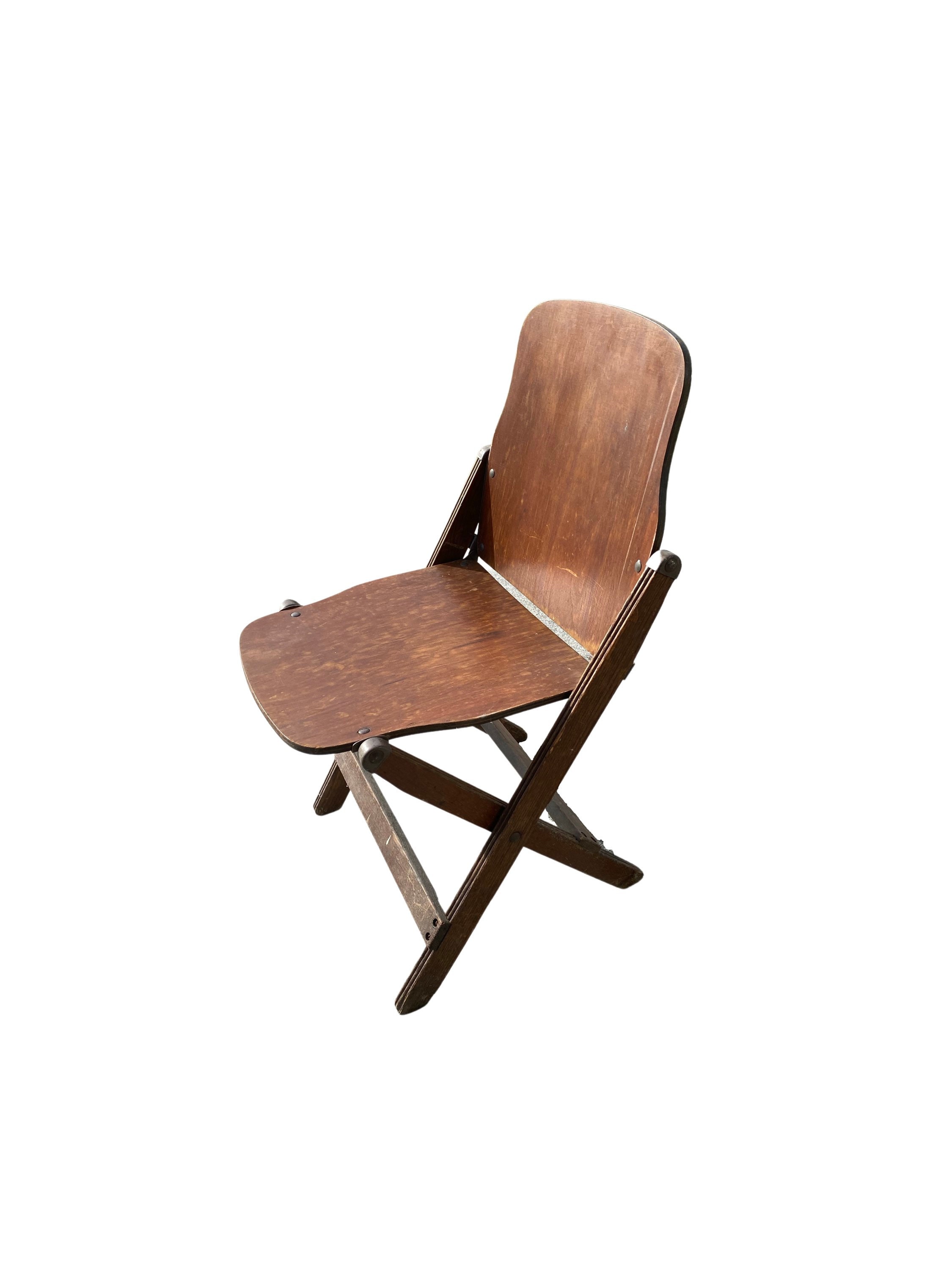 Vintage Folding Chair by American Seating Company - Grand Rapids Michigan Classic Chair - MCM - Portable Wooden Seat - 17 Vintage Folding Chair by American Seating Company - Grand Rapids Michigan Classic Chair - MCM - Portable Wooden Seat - 17