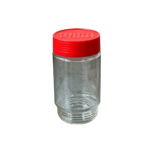 Vintage High Point Glass Coffee Jars - Red Plastic Lids - Single or Lots - 4.5" Tall