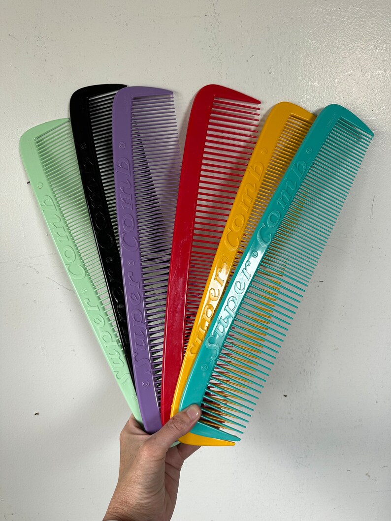 Vintage New Old Stock 1960s SUPER COMB - Hairdresser Barber Gift - XL ...