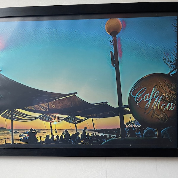 Cafe Del Mar Ibiza Painting Poster (A2)