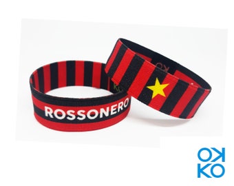 50 - Rossonero, bracelet, bracelet, made in Italy