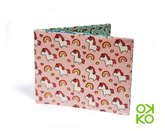 18 - Unicorn, unicorn, nature, OKKO tyvek wallet, wallet, gift, gift, greetings, made in italy, craftsmanship