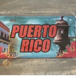 Puerto Rico Decoration License Plate.