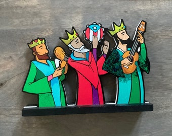 Figura decorativa los 3 reyes de puerto rico