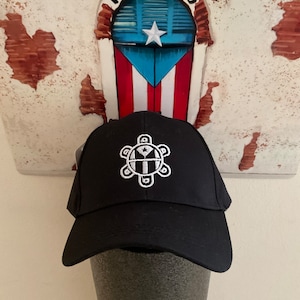 Puerto Rico Sun Taino Unisex Black Hat