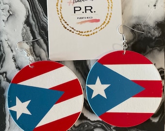 Puerto Rico Flag Earrings