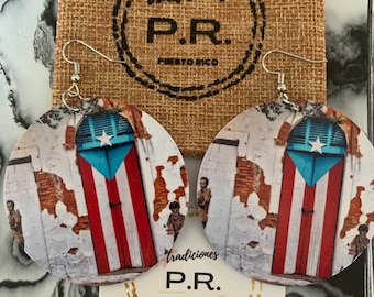 Pendientes Puerto Rico Old San Juan Door