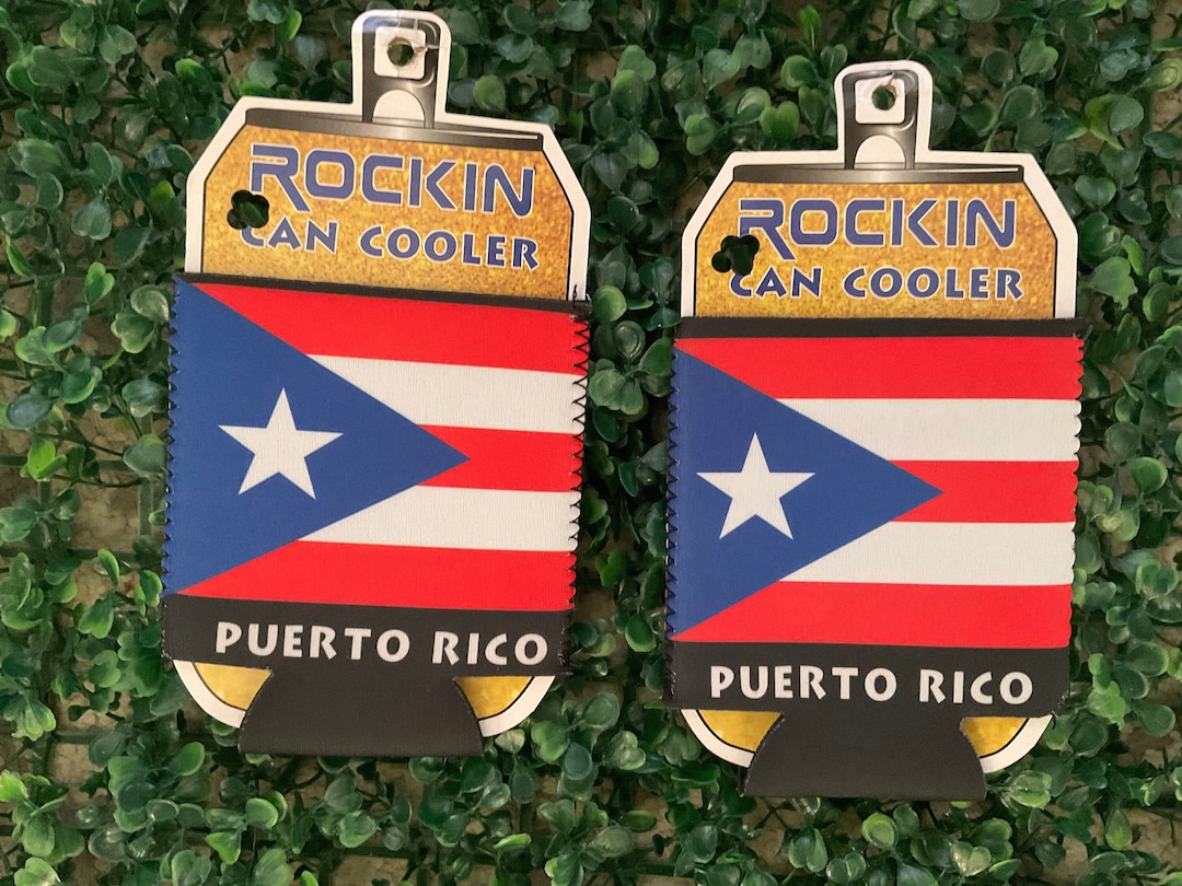 Puerto Rico Flag Souvenir Can Cooler 2pcs Etsy