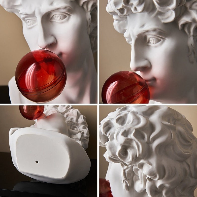 Ancient Greek Sculptures Blowing Bubble Gum David Sculpture Etsy