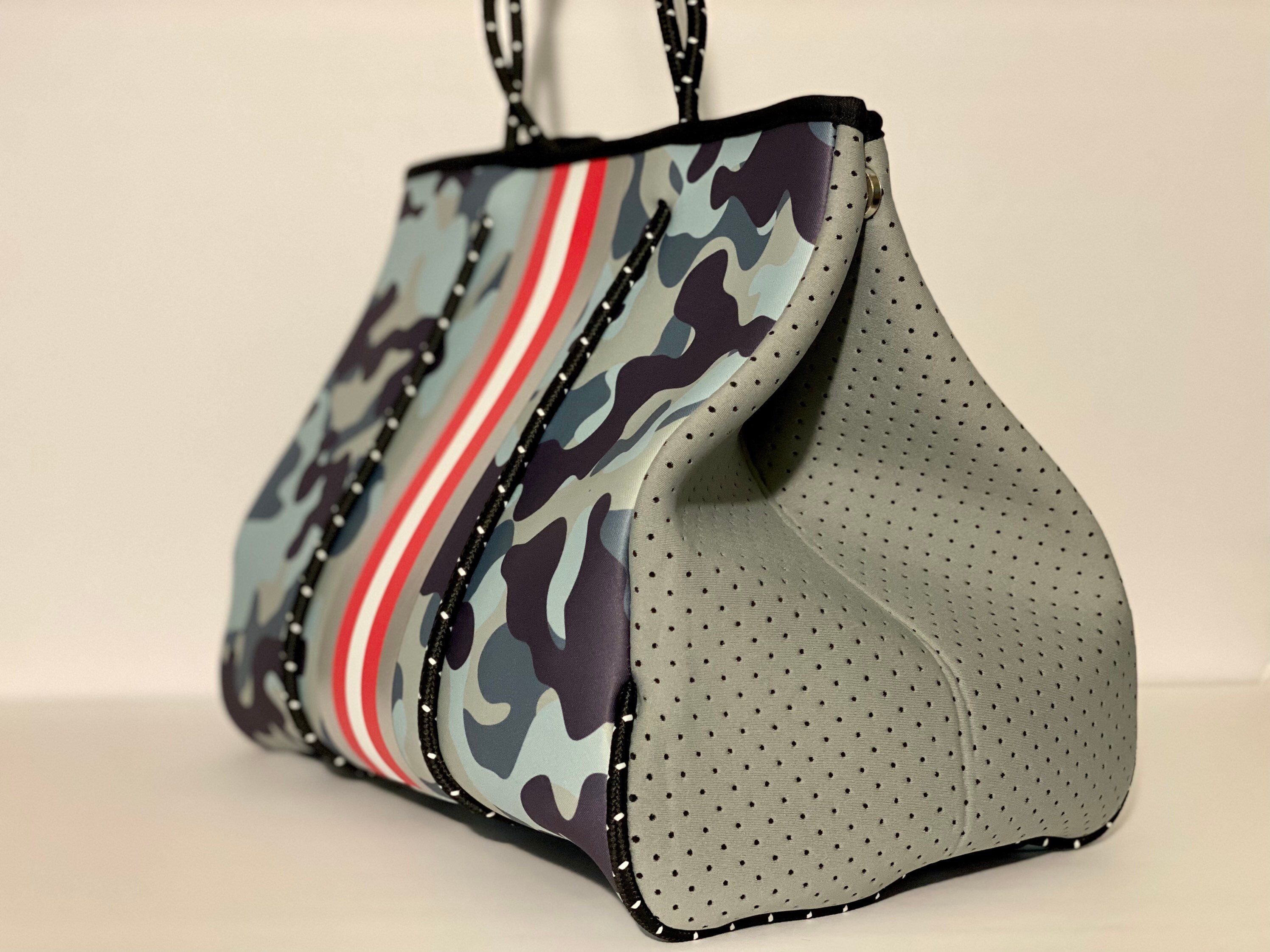 Camo Beach Bag with Red and White Beach Bag Summer 2021 Etsy