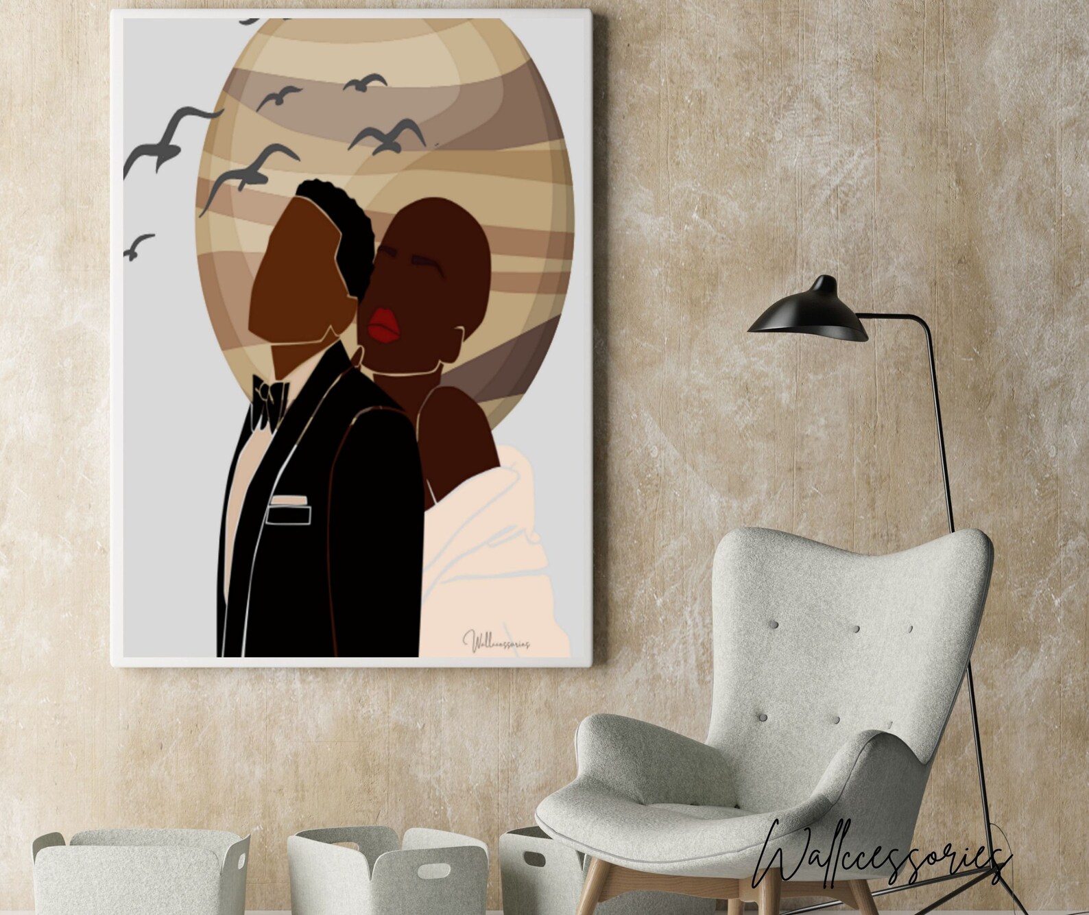 African American Wall Art Black Couple Wall Art African Etsy