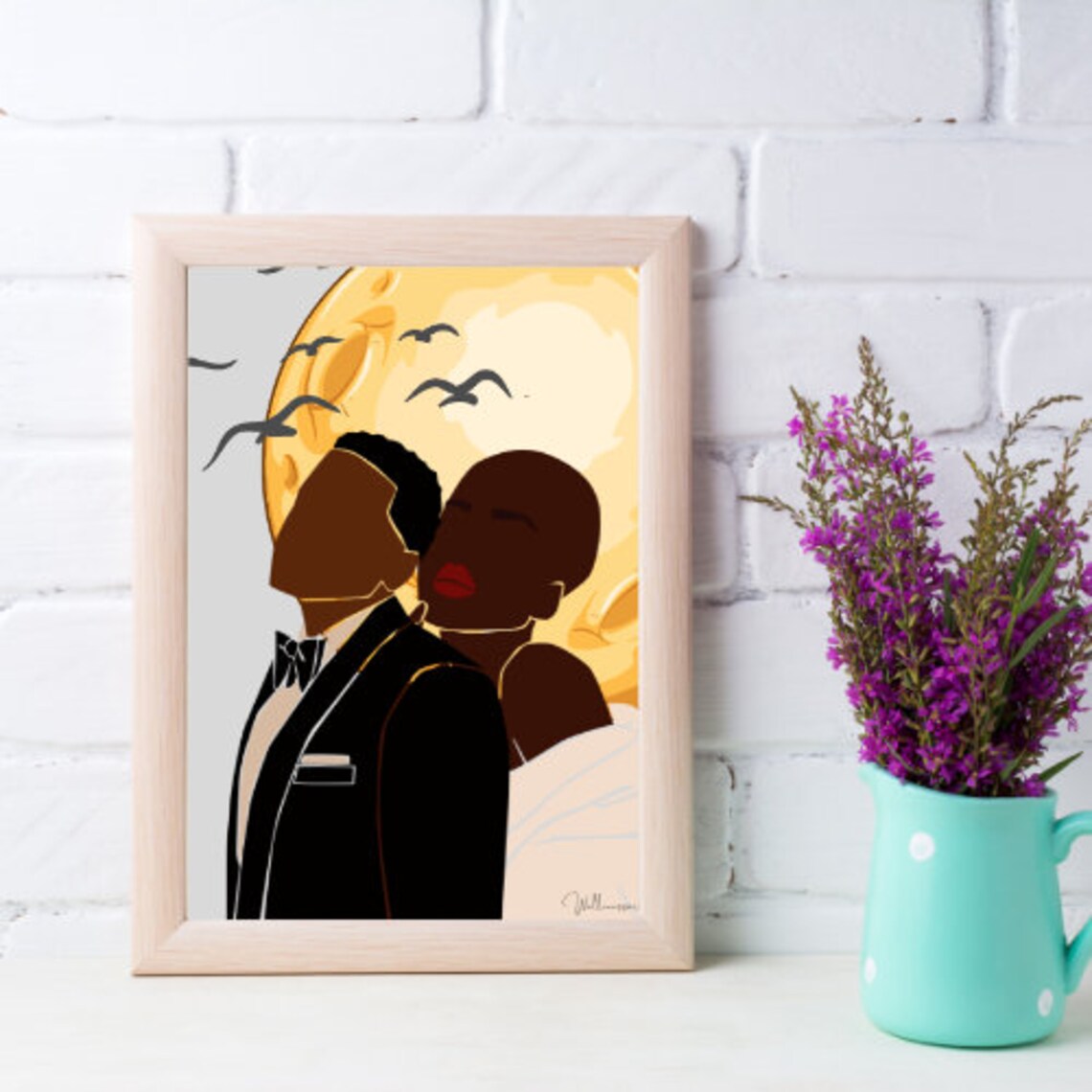 African American Wall Art Black Couple Wall Art African Etsy