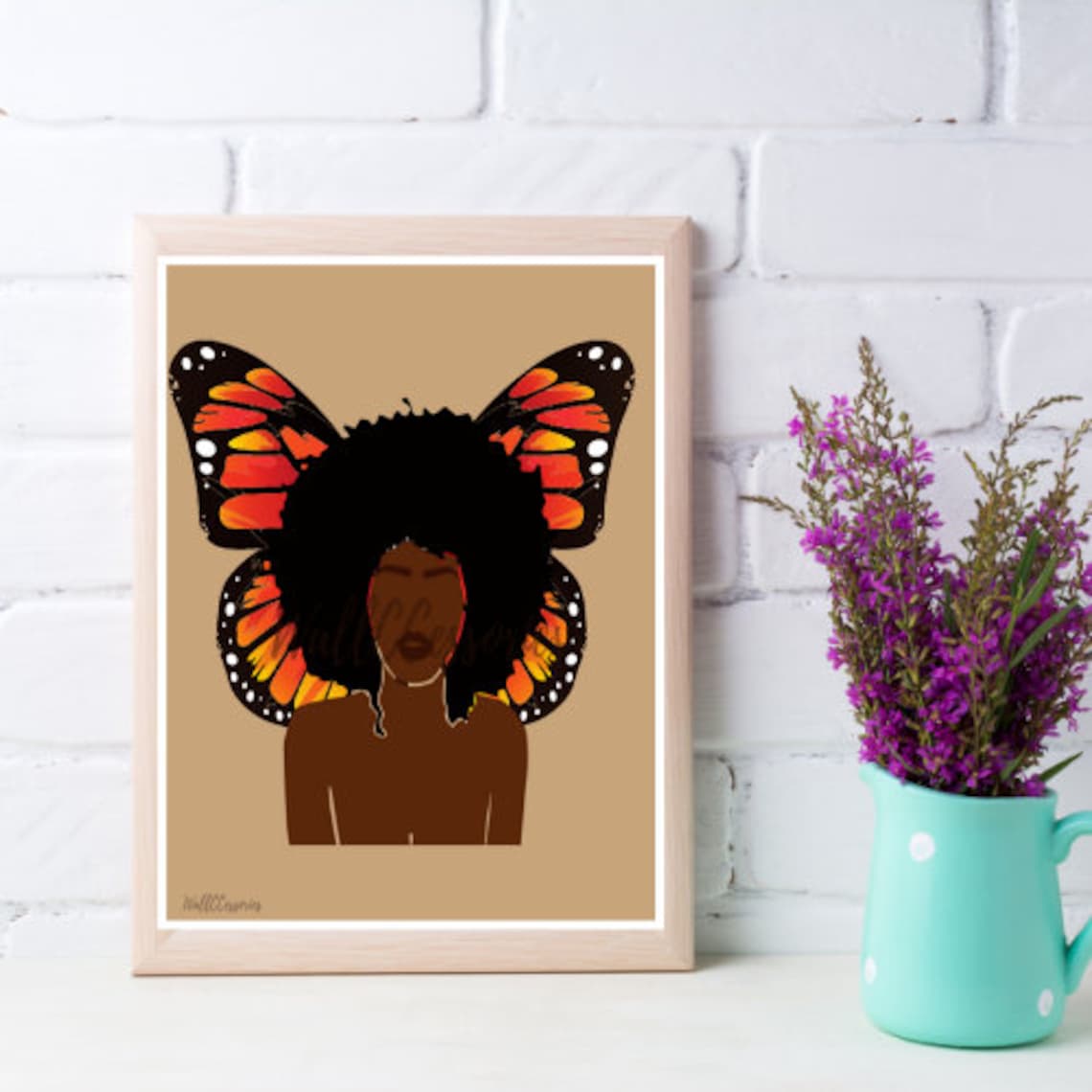Afrocentric Wall Art Ethnic Wall Art African American Woman Etsy