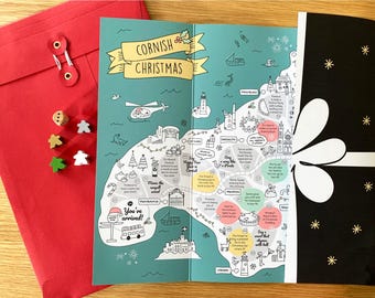 Cornish Christmas board game map - Special Edition