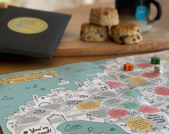 Cornwall board game map Food Edition