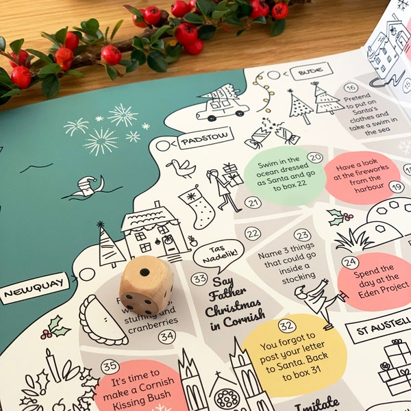 Cornish Christmas board game map - Limited Edition