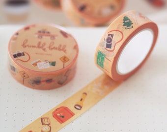 Road Trip Washi Tape | Decorative Tape | Japanese Washi | Travel Journal, Cute, Stationery, Journaling, Masking Tape